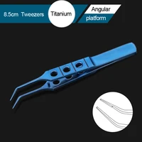 titanium alloy 8 5cm micro tweezers ophthalmic microsurgical instruments ophthalmic forceps with hook platform