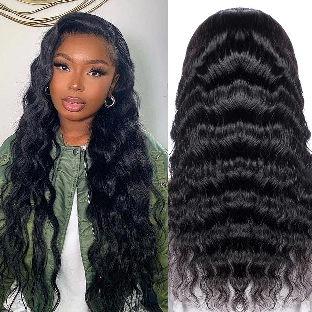 

AIMEYA Loose Deep Wave Wig For Black Women Remy Hair 13x4 13x6 HD Transparent Lace Front Wig Brazilian Glueless Wavy Lace Wigs