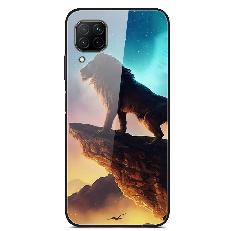 Luxury Cover Case for Huawei P40 Lite Tempered Glass Cover for Huawei P40 Lite E Phone Case for Huawei P 40 Lite Coque P40Lite E