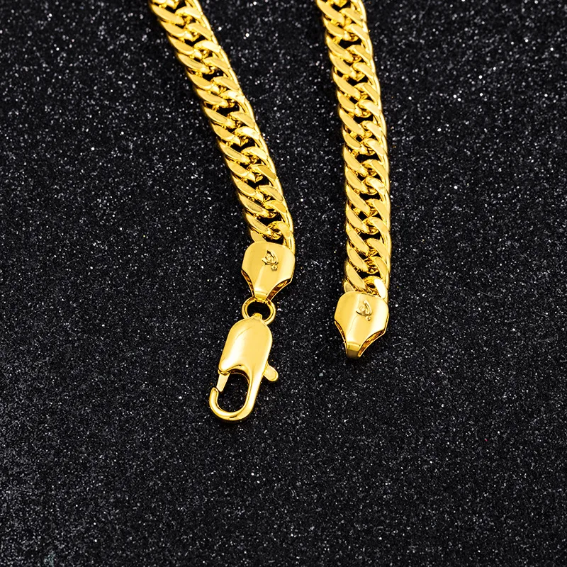 

Men Hip Hop Chains Necklaces Plating Gold Color Stainless Steel High Quality Cuban Chain Necklace Rock Men Jewelry Gifts