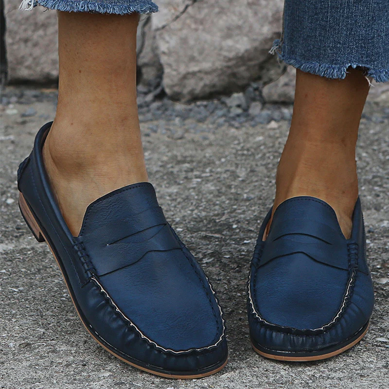 Туфли женские кожаные оксфорды без шнуровки удобные лоферы плоская подошва