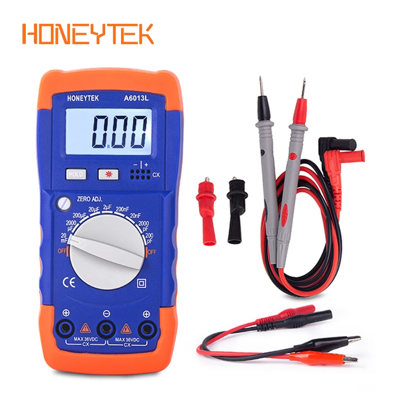 Цифровой измеритель емкости HONEYTEK для электроники измерительный конденсатор