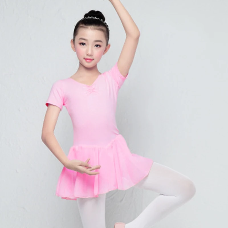 

Spandex Long Short Sleeve Kids Ballet Dress Girls Butterfly Gymnastic Ballet Tutu Dresses Girls Gymnastics Dance Leotard Dress