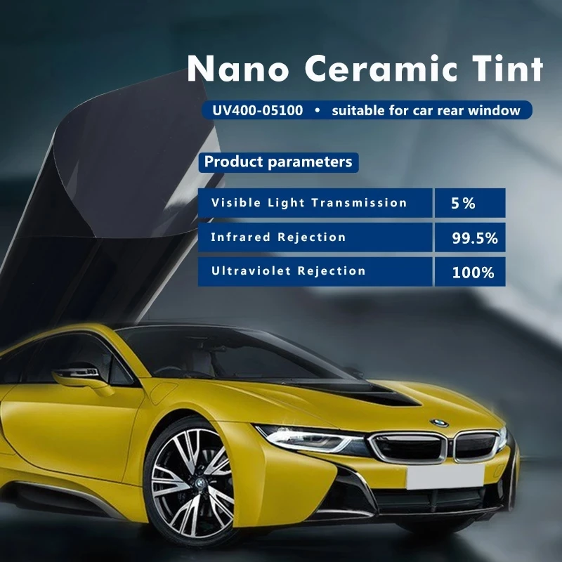 Sunice 1 52x30 м пленка для окон автомобиля ПЭТ черная 5%VLT 100% устойчивая к