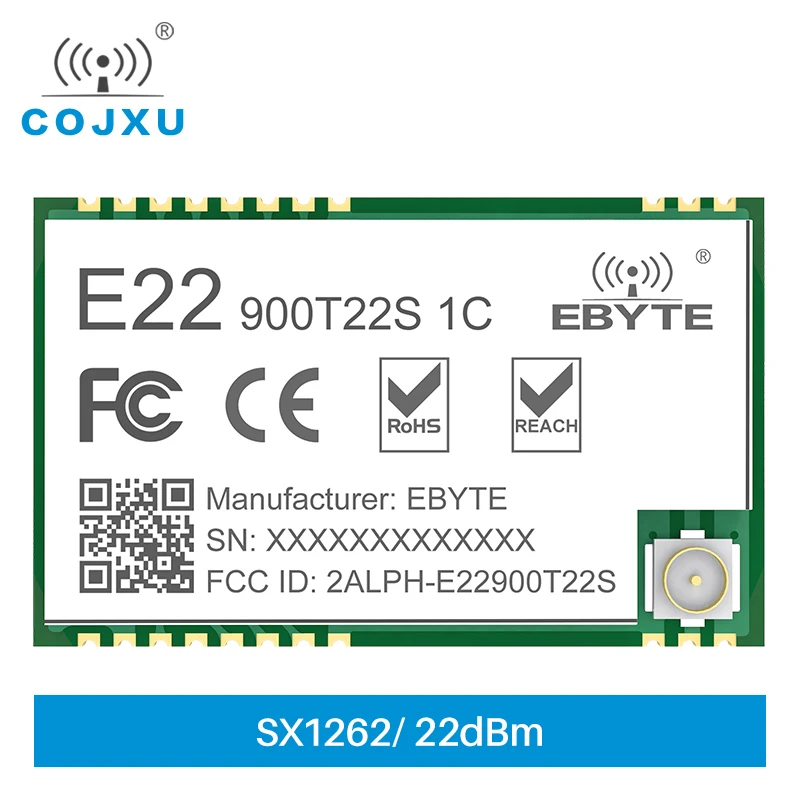 

E22-900T22S1C SX1262 LoRa модуль RF 900 МГц 22dBm 7 км дальность небольшой Размеры Беспроводной приемопередатчик