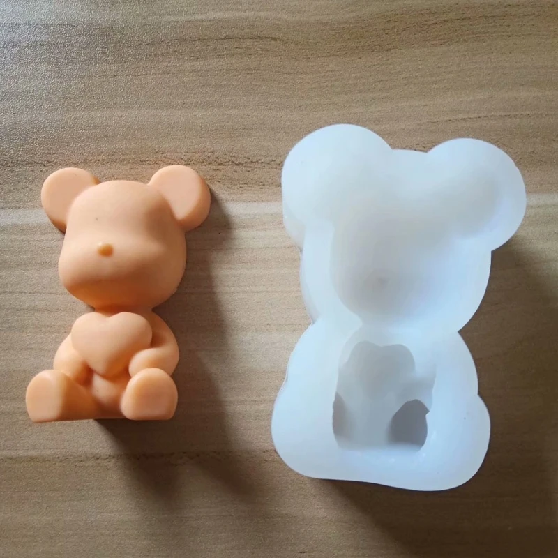 

3D Медведь Сердце Любовь Силиконовое печенье помадка форма для торта Желе Конфеты Шоколад Украшение инструмент для выпечки