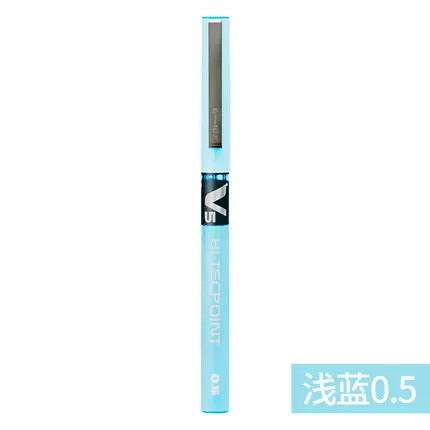 light blue 7 шт/лот, японская ручка Pilot V5 с жидкими чернилами, 0,5 мм, 7 цветов на выбор, BX-V5, стандартная ручка для офиса и школы, канцелярские принадлежности - Цвет: light blue