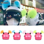 Новинка коса для шлема косичка хвост для конского хвоста мотоциклетный шлем синтетический парик косички для конского хвоста Омбре косички для конского хвоста без шлема