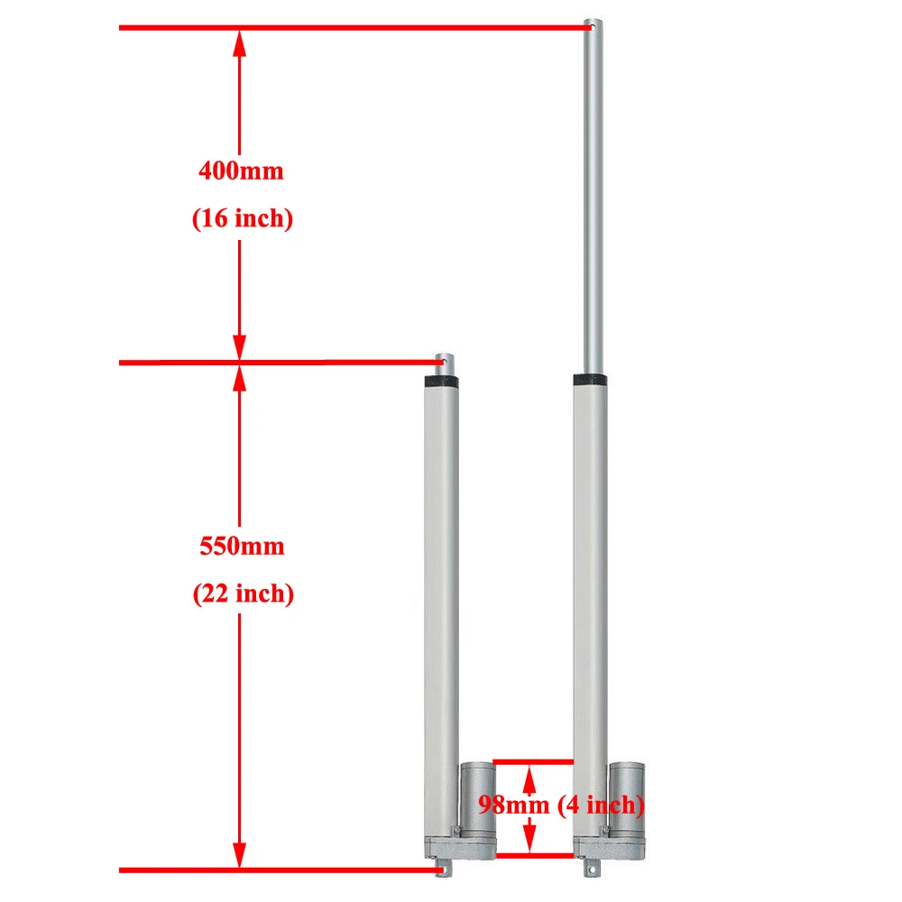 Набор 2 DC 12V 330lbs 400 мм 16 &quotтактные линейные приводы и комплекты беспроводного