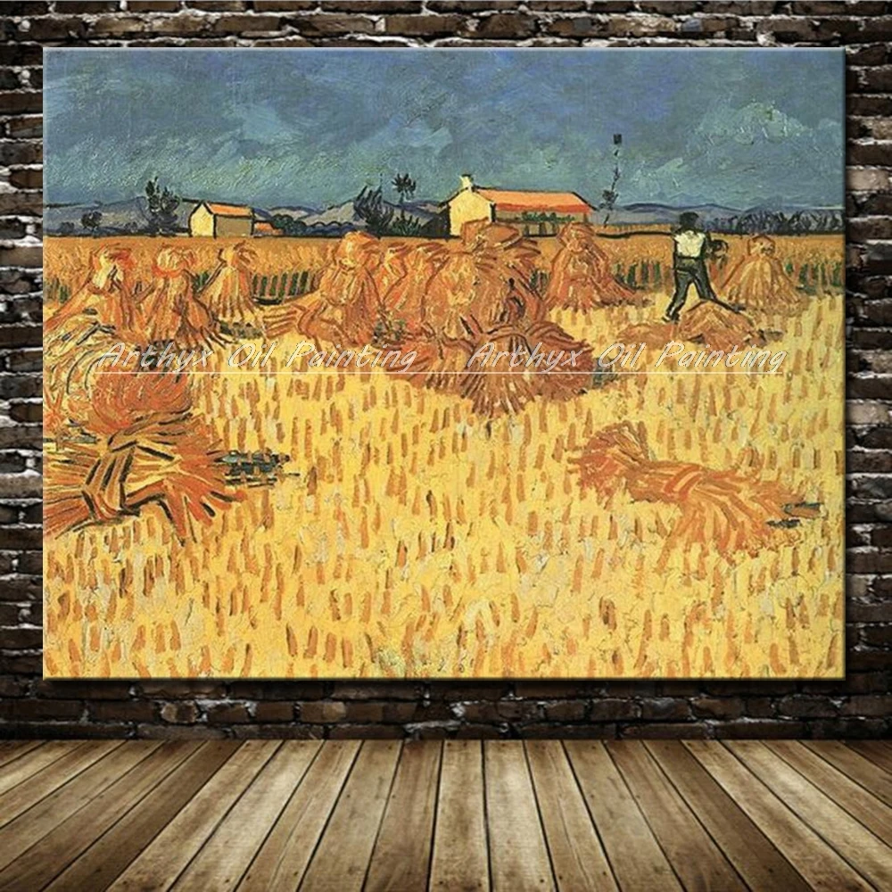 

Harvest In Provence Of Vincent Van Gogh Hand Painted Reproduction Famous Oil Painting On Canvas Wall Art Picture For Home Decor