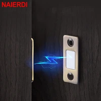 naierdi 2pcsset magnet door stops hidden door closer magnetic cabinet catches with screw for closet cupboard furniture hardware