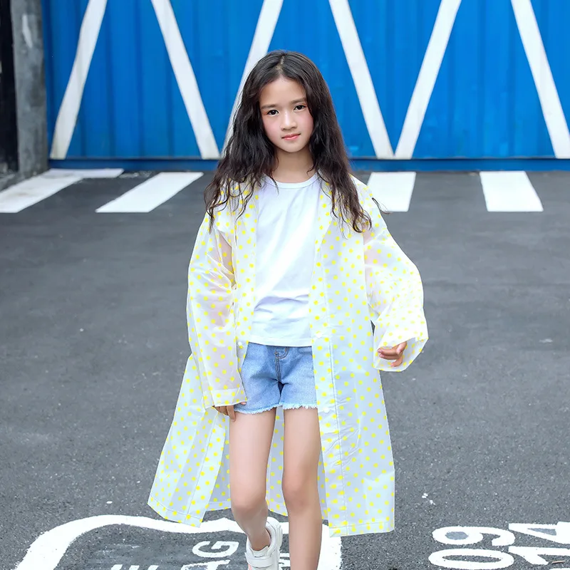 

Raincoat Children Multicolor Dots Baby Kids Rainwear Cute Waterproof Children Raincoats Kids Fashion Rain Coat Poncho Rain Coat