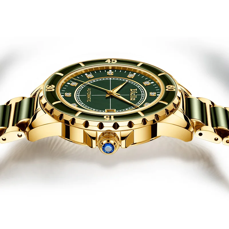 

Genuine jade Watch creative personality water ghost watches Men automatic mechanical perspective hollow business gift Male Watch