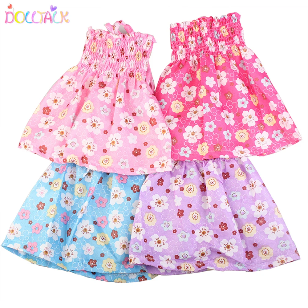 Платье для куклы ручной работы с цветком вишни платье на бретельках подходит