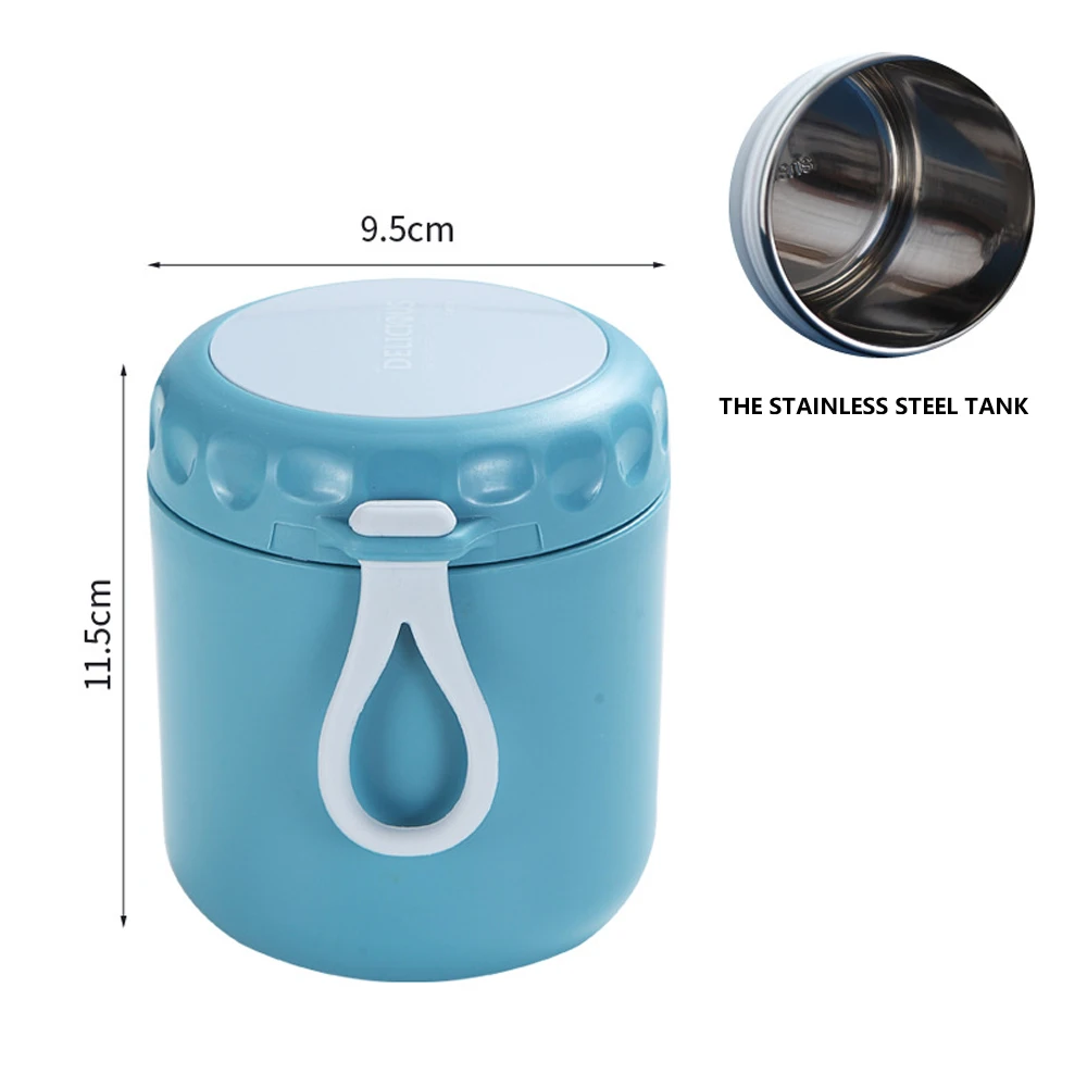 

430ML Portable Single wall Stainless Steel Containers Food Thermos for Kids Thermos Lunch Box Food Soup Leakproof Lunchbox