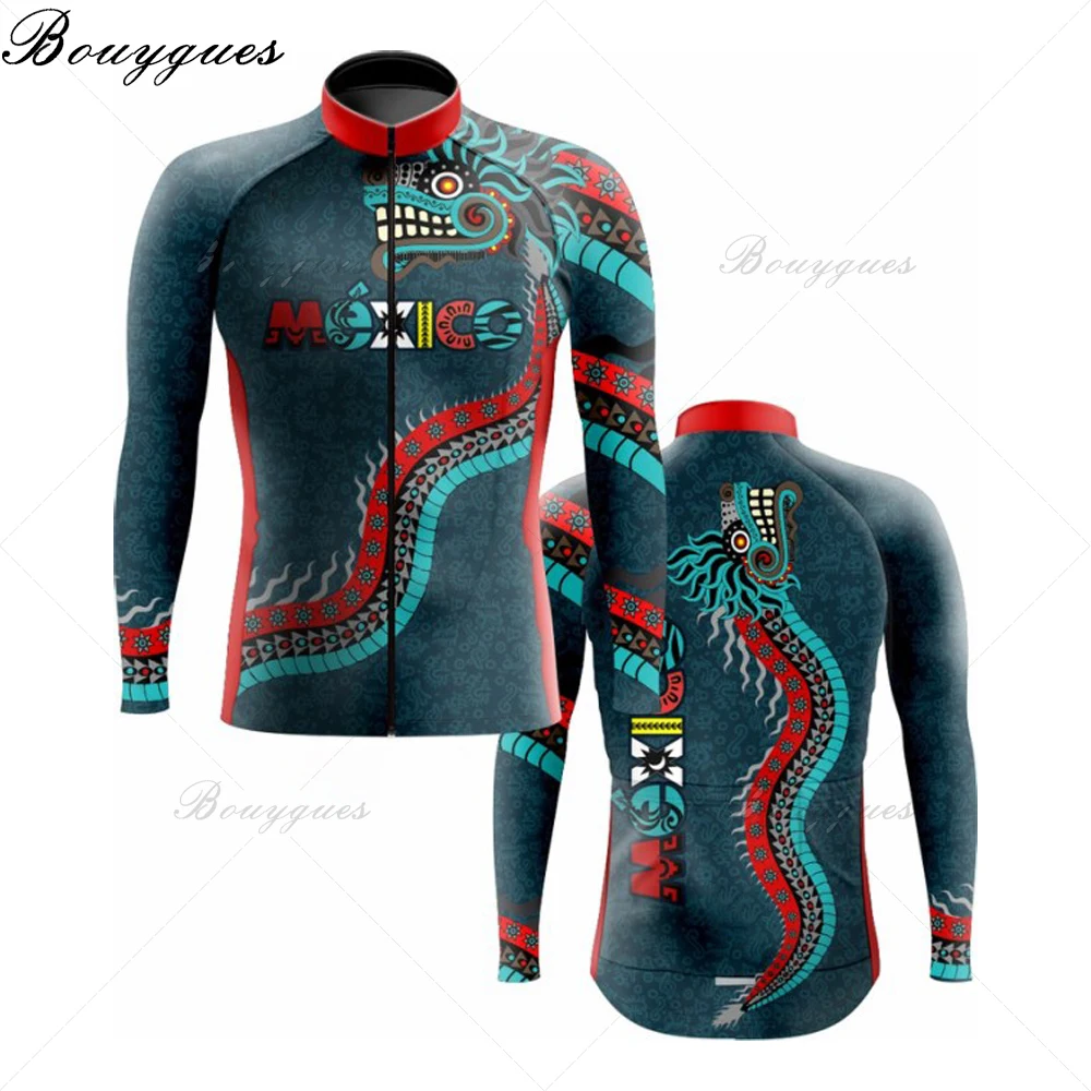 

Mexico Cycling JERSEY Top Quality Pro Aero Fit Thermal Fleece Thin Bicycle clothing outdoor sport Bike roupa ciclismo masculino