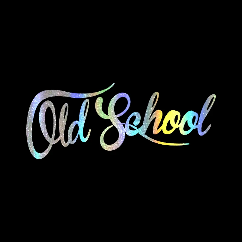 

Reflective Reflective Old School Car Sticker And Decal Funny Motorcycle Bumper Windshield Cover Scratches Accessories PVC15*6cm