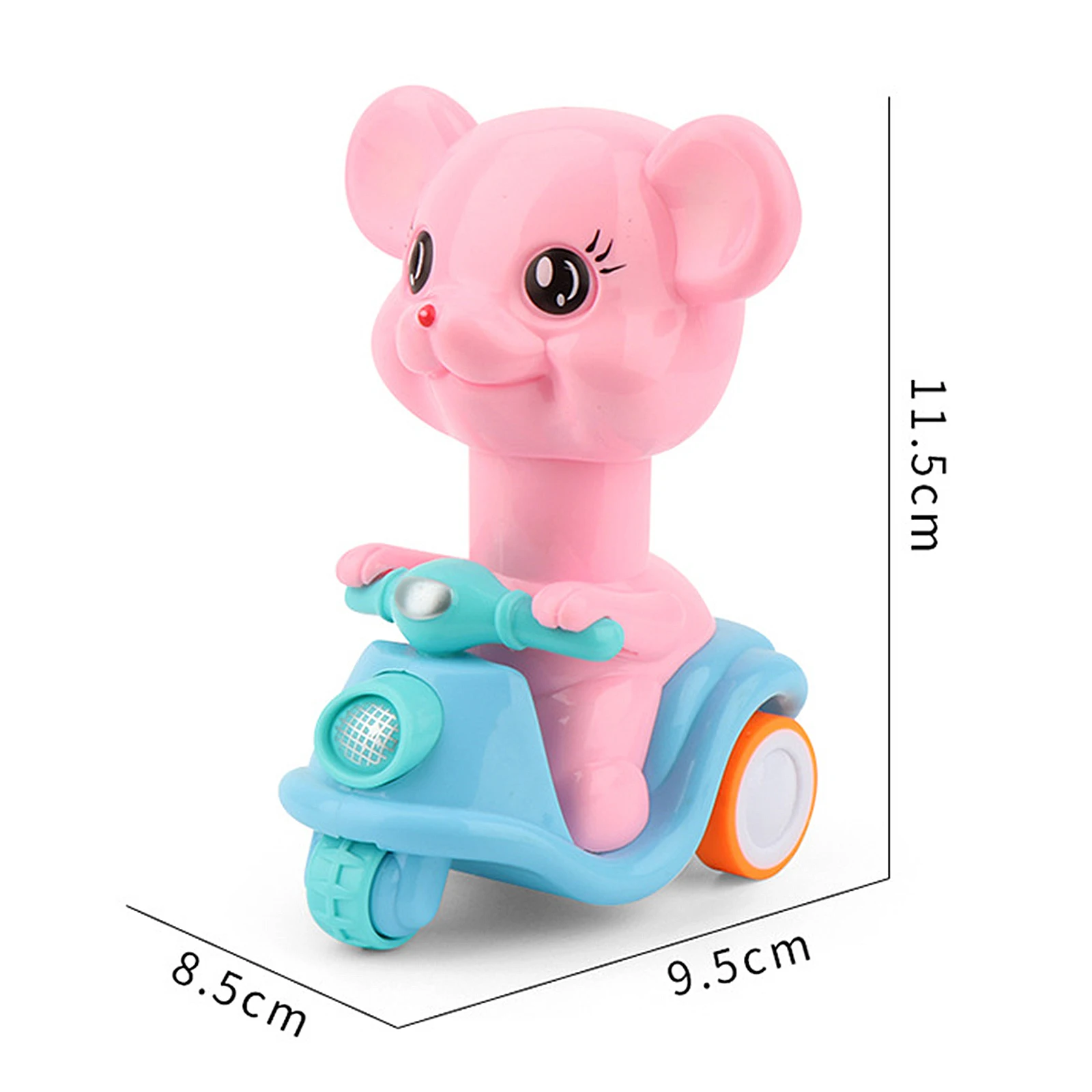 

Cartoon Animal Inertia Toy Novelty Return Force Car Sliding Appease Toy Press to Slide Motorcycle Pull Back Wind Up Toys