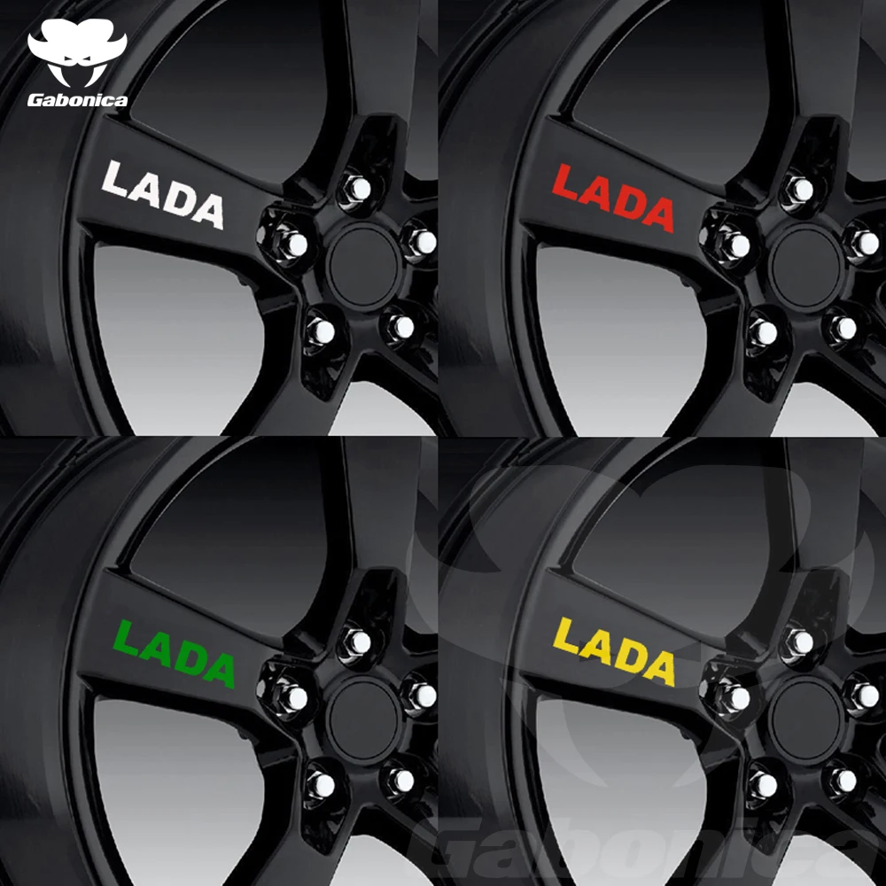 Новинка 4 шт. наклеек на автомобильные колеса наклейка заказ для LADA GRANTA LARGUS NIVA VESTA