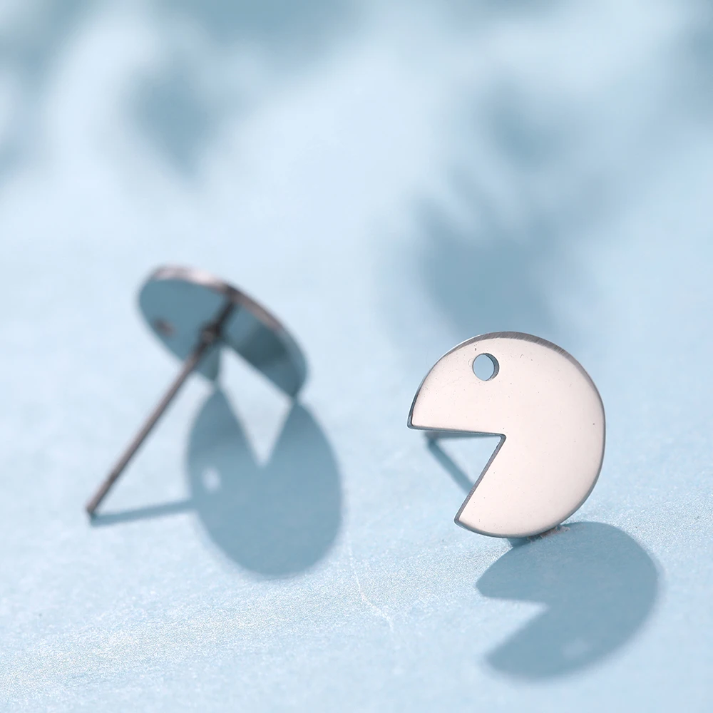 Женские серьги гвоздики LIKGREAT маленькие из нержавеющей стали золотистого и