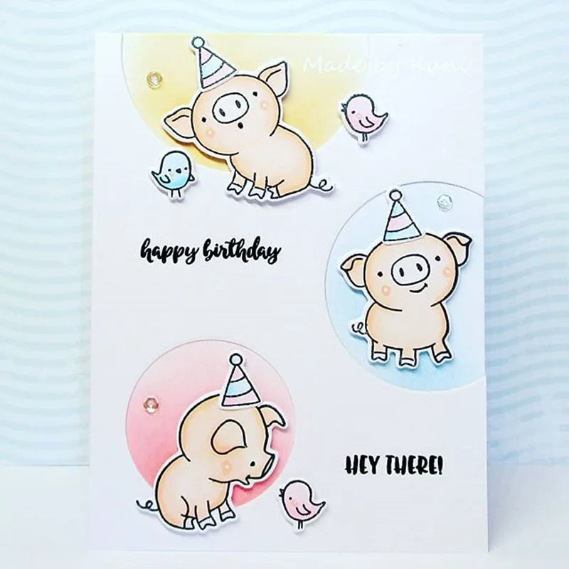 Милая благородная Толстая свинка маленькая птица цветок воздушный шар