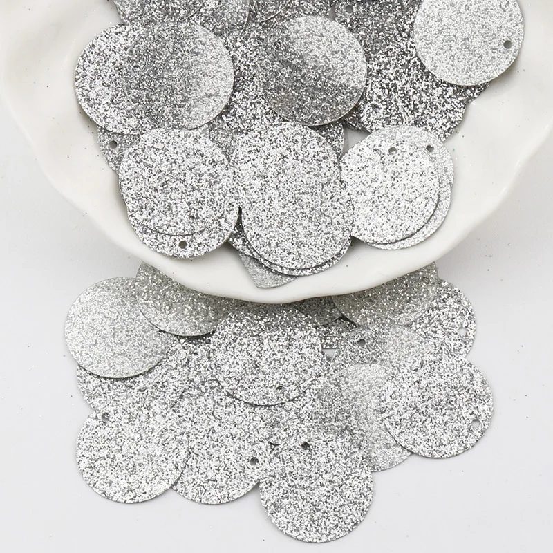 Flat Round Sequins Loose Paillettes 20mm Sewing Cloth Wedding Home Decoration Sequin For Crafts Lentejuelas Costura 20g