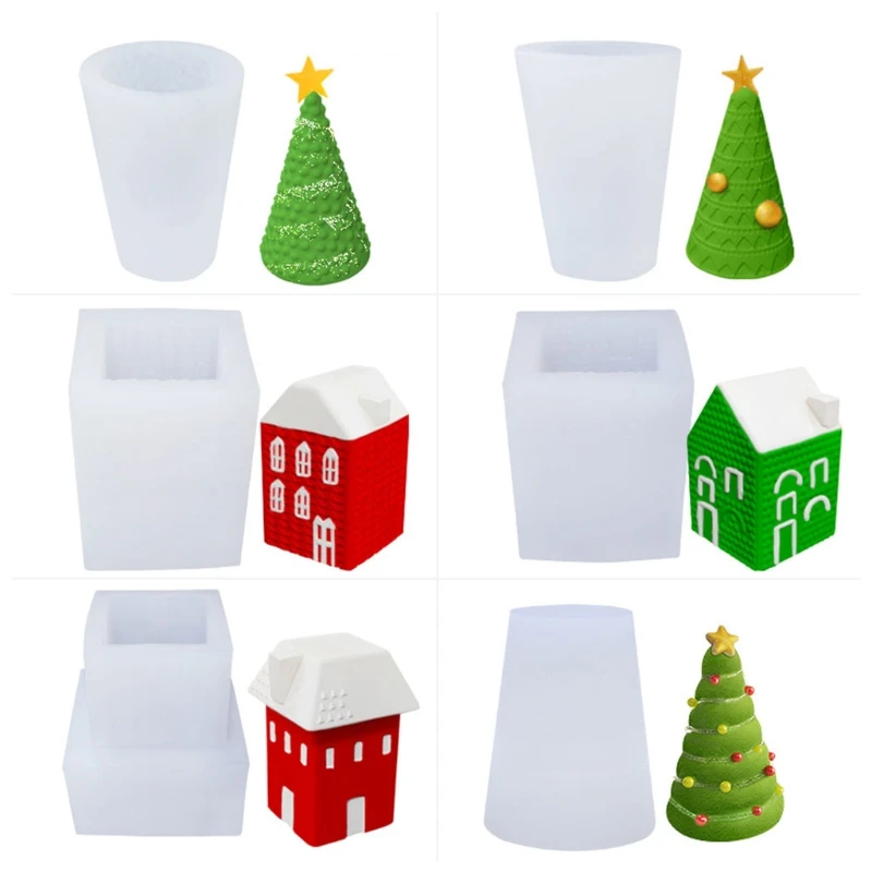 

DIY Crystal Epoxy Resin Mold Mousse Cake Baking Christmas Silicone Mould Tool