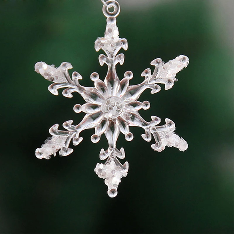 12 шт./компл. Рождественская Снежинка Форма ясные акриловые кристаллы стразы для