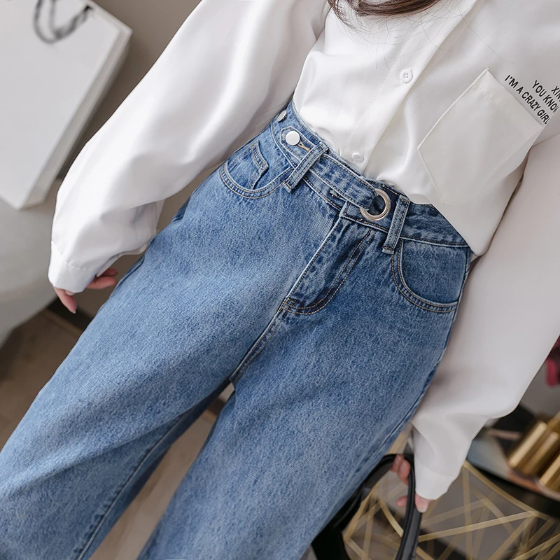 

High Waist Wide Leg Straight Loose Jeans for Women S M L XL 2XL