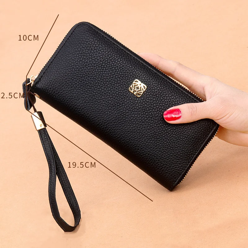 wallet women long section 2021 new fashion leather womens clutch bag korean personality multi function zipper leather wallet free global shipping