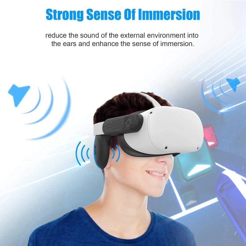 AMVR OOM 1 пара силиконовых шумоподавляющих наушников черные и комплект VR мягкая