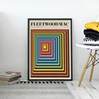 Музыкальный постер Fleetwood Mac, Постер группы Gig, винтажная красочная Картина на холсте, ретро настенные картины для гостиной, рамка для домашнего декора