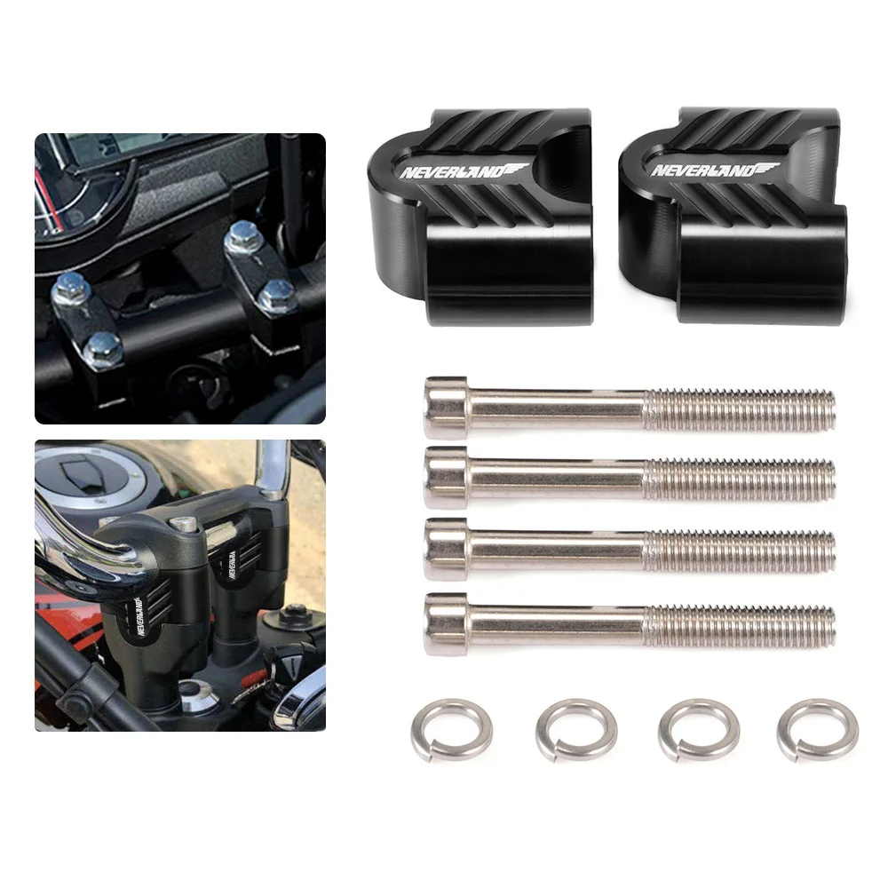 7/8 ''22 мм 28 мм CNC алюминиевый руль стояки Rise Mount зажим Универсальный Мотоцикл ATV Riser D45