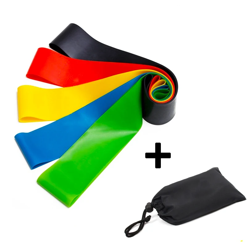 

5PCS Yoga Fitness Resistance Bands Rubber Fitness Equipment Pilates Sport Training Workout Elastic Band Yoga Squat Hip Pull Band