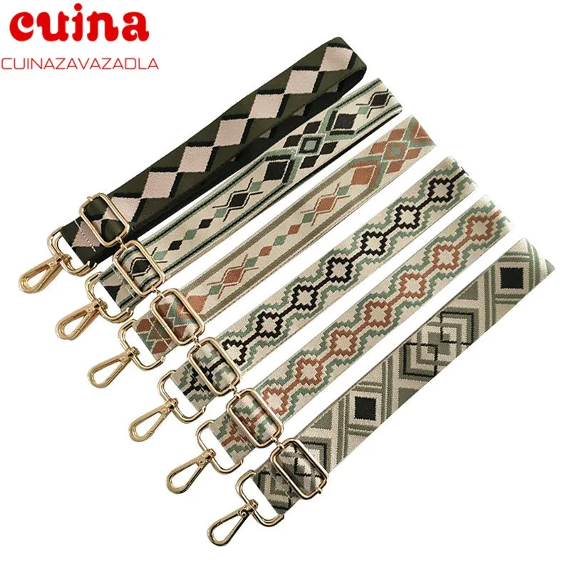 Нейлоновый ремешок для женской сумочки широкий цветной ремень через плечо сумки