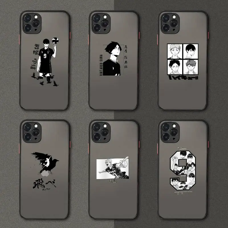 

Anime Oya Oya Oya Haikyuu Love Volleyball Phone Case matte transparent For iphone 7 8 11 12 plus mini x xs xr pro max cover