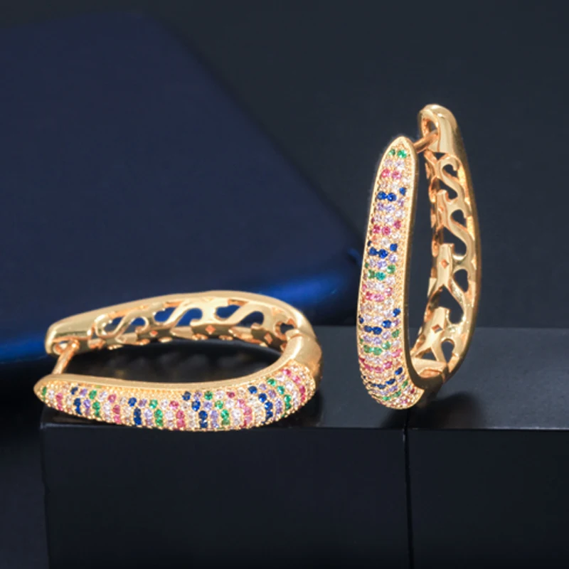 Threegraces роскошный кубический камень цирконий желтый золотой цвет большие круглые