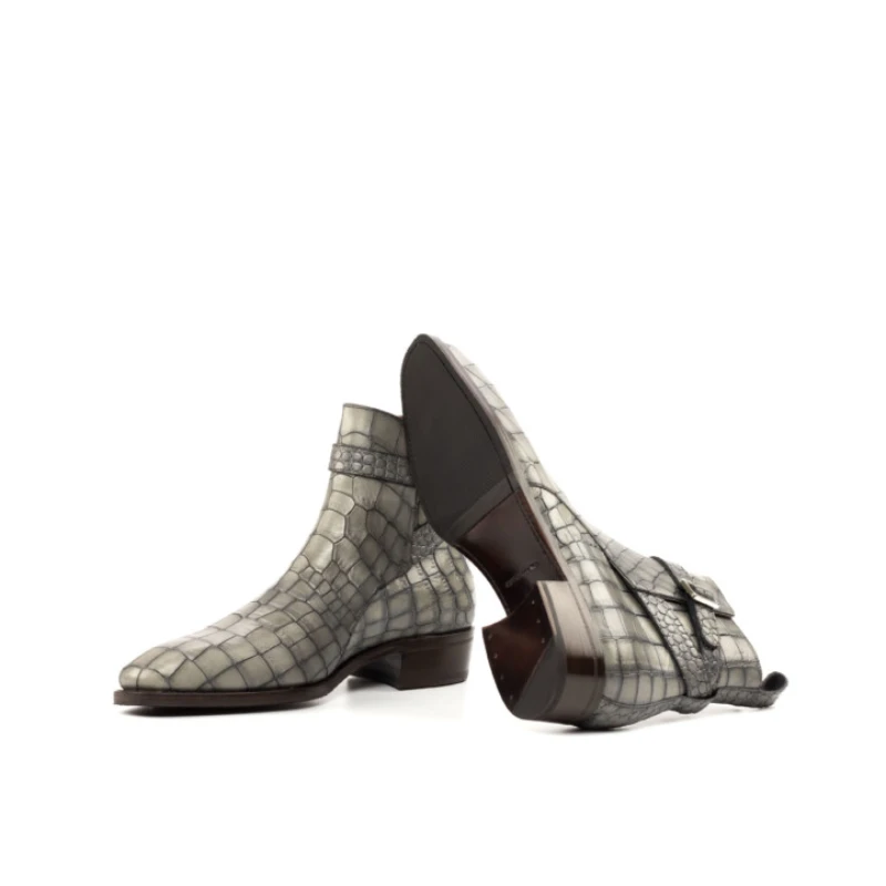 

High Grade Men Fashion Autumn and Winter Low Heel Pointed Buckle Fashion Classic Comfortable Casual Chelsea Boots KA678