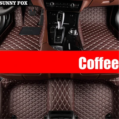 Coffee Автомобильные коврики для Mitsubishi Lancer Galant ASX Pajero sport V93 автостайлинг всепогодное ковровое напольное покрытие - Название цвета: Coffee