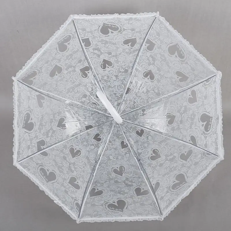 Женский кружевной зонтик с длинной ручкой имитацией кружева | Дом и сад