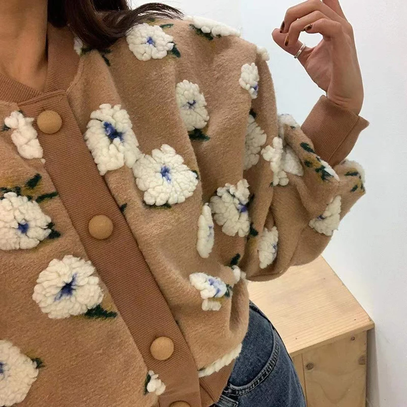 

GALCAUR 3D Print Cotton Jacket For Women O Neck Lantern Long Sleeve Patchwork Hit Color Designer Short Coat Female 2020 Clothing