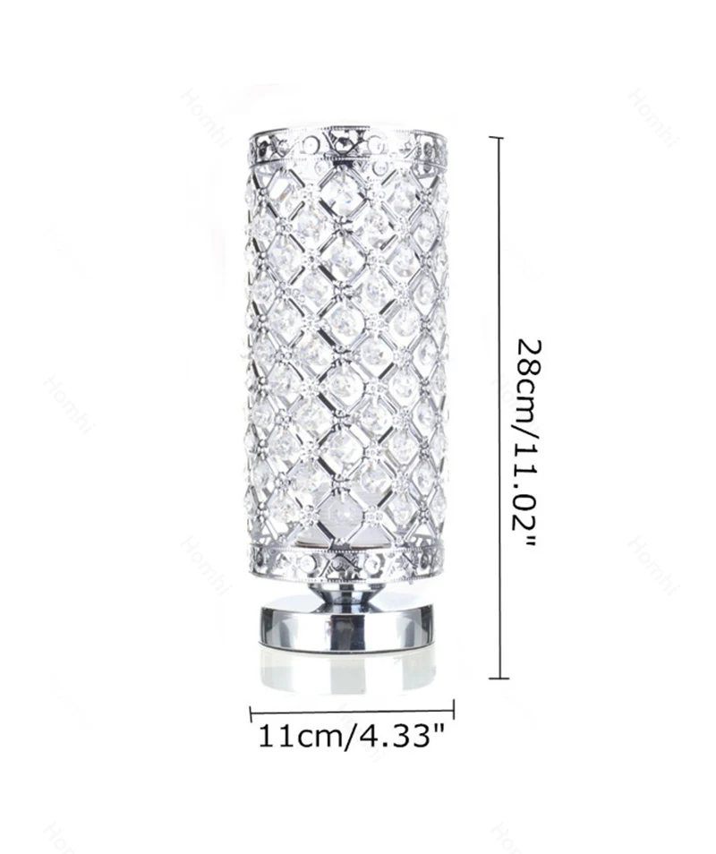 

Gold Silver Crystal Bedside Lamps Art Deco Classic Vintage Retro Table Lamp for Living Room Luxurious European Style Foyer Loft