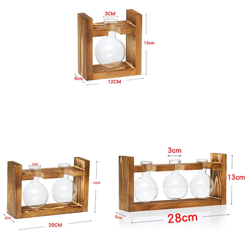 Ваза дома decoBulb ваза Стекло деревянная банка с рисунком цветов ящик для комнатных