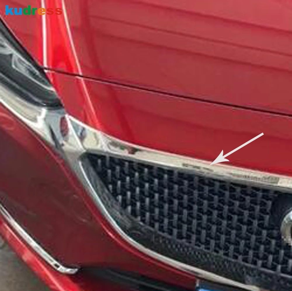 Накладка на решетку радиатора переднего гриля для Mazda 6 Atenza 2019 2020 2021 хромированная