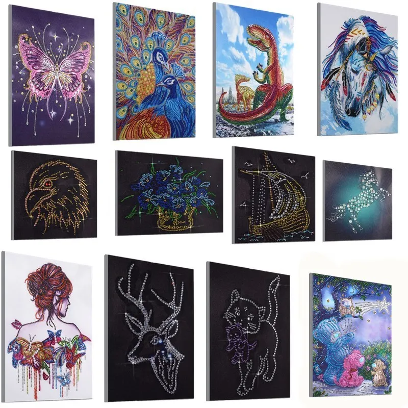 Алмазная вышивка Сова Кот животные особая форма алмазная живопись Стразы