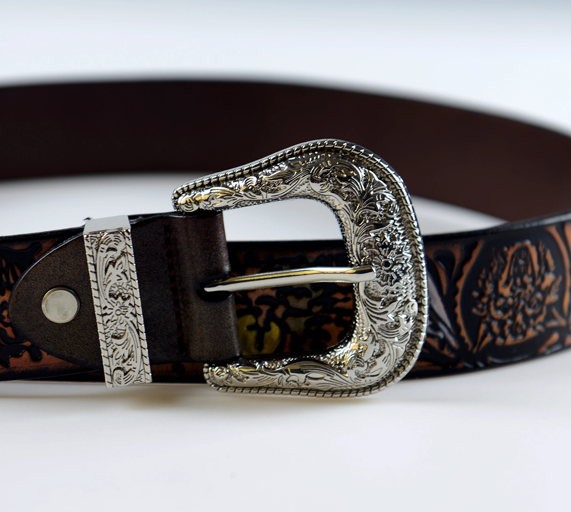 Belts For Men Tiger Belt Cow Genuine Leather Embossing Male Punk for jeans Vintage Pin Buckle Strap Men's belt | Аксессуары для