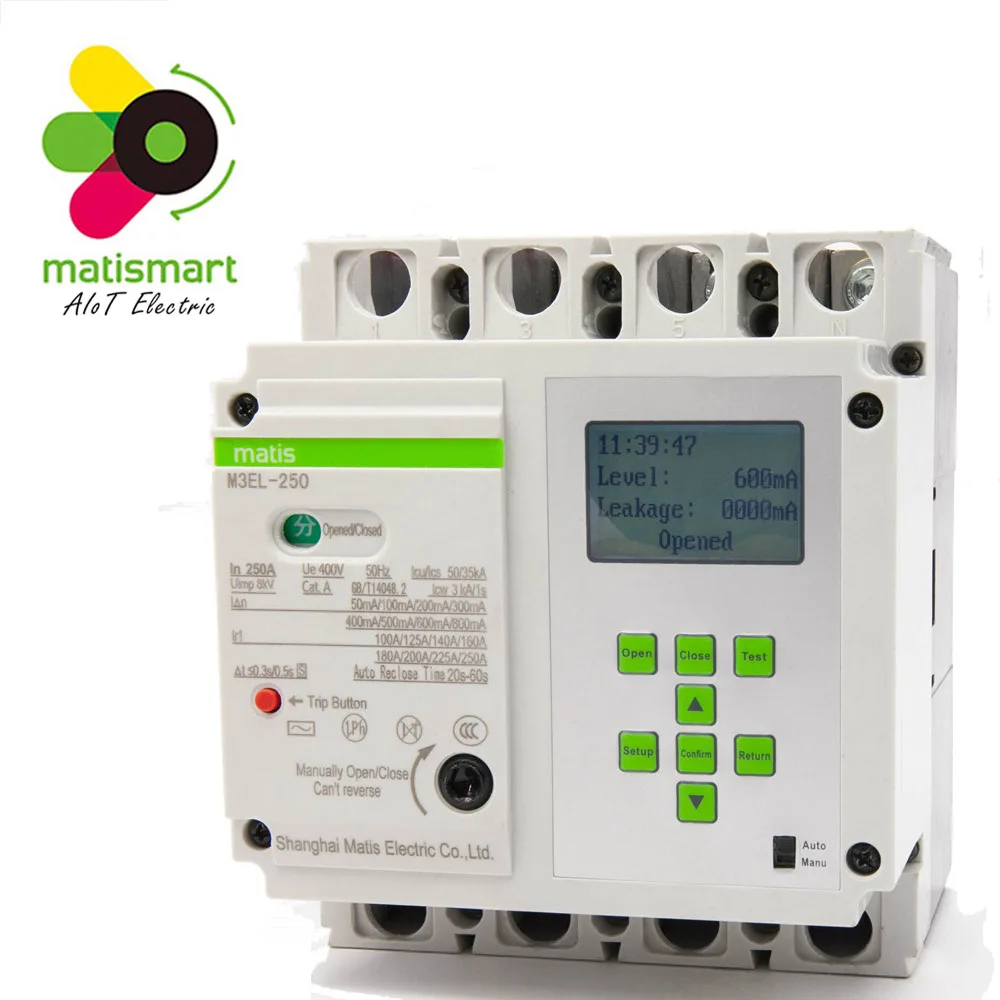 Matismart M5EL 250A умный пульт дистанционного управления трехфазный MCCB с управлением RS485