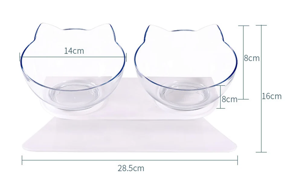 

Double Cat Bowl With Stand Non-slip Dog Bowl Pet Feeding Cat Water Bowl For Cats Food Pet Bowls For Dogs Feeder Product Supplies