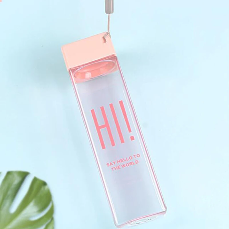 Короткая популярная квадратная пластиковая бутылка милая простая