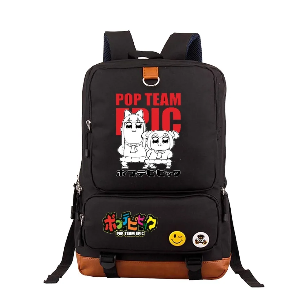 

anime Pop Team Epic backpack travel Shoulder Bag Laptop Rucksack teenagers student School Bags Printed Canvas Backpack